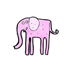 cartoon pink elephant