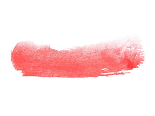 red watercolor hand painted brush strokes isolated on white background, grunge paper texture