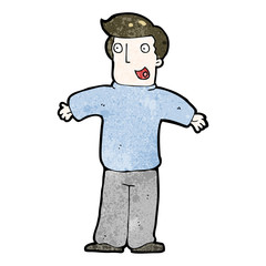 cartoon happy man