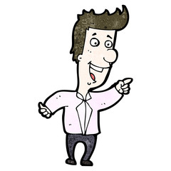 cartoon man pointing