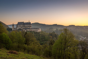 Fototapeta na wymiar Medieval Castle Vianden, build on top of the mountain in Luxembo