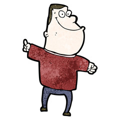 cartoon happy man