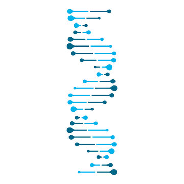 Abstract DNA strand symbol. Isolated on white background. Vector illustration.