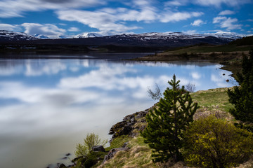 Langzeitbelichtung See in Island
