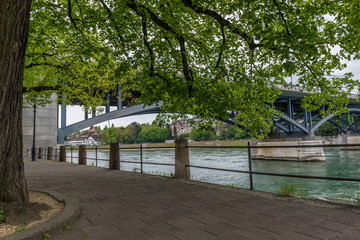 Bridhe over the Rhine in Switserland