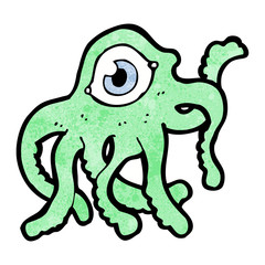 cartoon alien monster