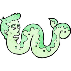 cartoon mutant snake man