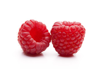 Zwei Himbeeren
