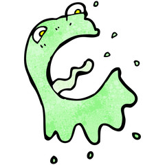 cartoon slimy ghost