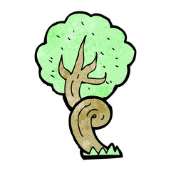 cartoon twisty tree