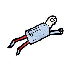 cartoon flying man