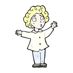 cartoon man with curly hair