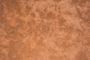 Surface covered with terracotta gravel