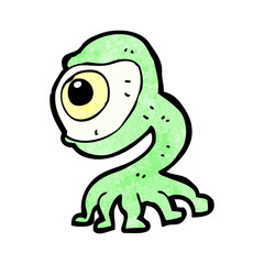 cartoon weird monster