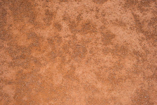 Surface covered with terracotta gravel
