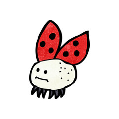 cartoon funny ladybug