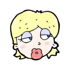 cartoon bored woman