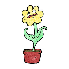 flower cartoon character