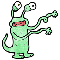 funny cartoon alien