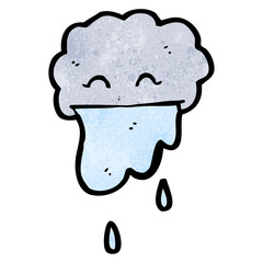 cartoon raining cloud