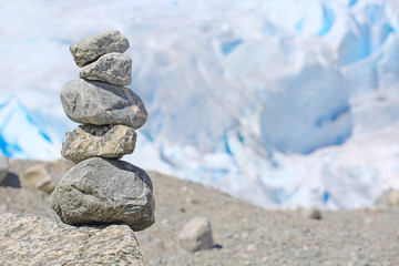 Fototapeta na wymiar Stack of rocks in Norway