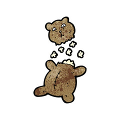 cartoon torn teddy bear