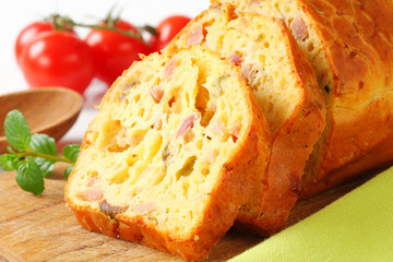 Savory ham and olive cake