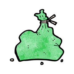 cartoon christmas sack of presents