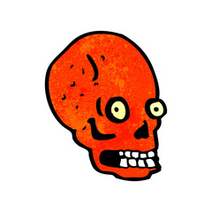 cartoon spooky staring skull