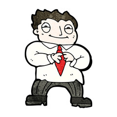 cartoon excited businessman