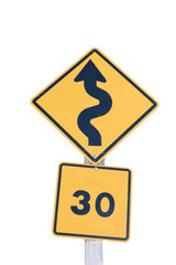 Traffic S-Curves Sign