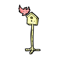cartoon bird house