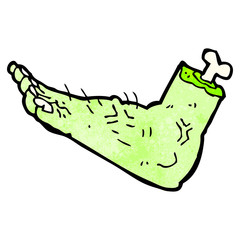 cartoon zombie foot