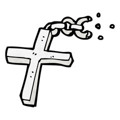 cartoon silver cross