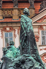 Jan Hus Memorial (1915). Old town square, Prague, Czech Republic