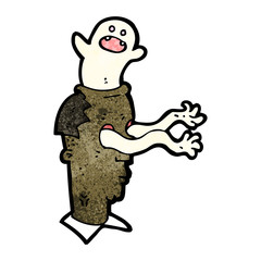 cartoon man possessed by ghost
