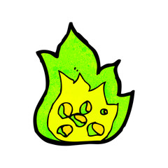 spooky green fire cartoon