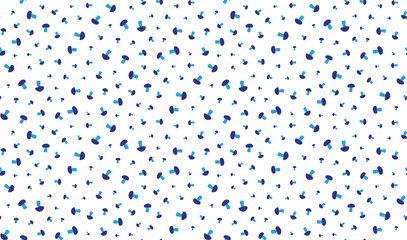 Vector seamless pattern of mushrooms on a white background.