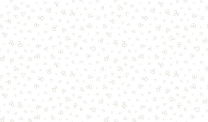 Vector seamless pattern of mushrooms on a white background.
