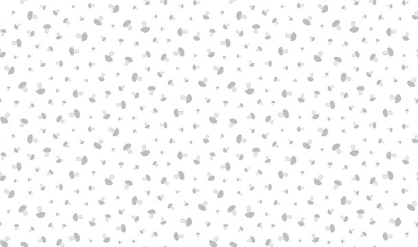 Vector seamless pattern of mushrooms on a white background.