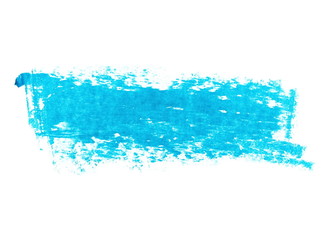 photo grunge blue wax pastel crayon spot isolated on white background