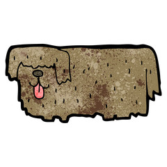 cartoon hairy dog