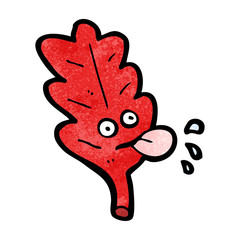 red leaf cartoon character