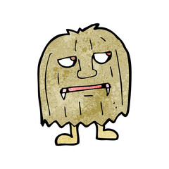 cartoon hairy monster