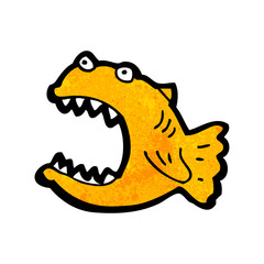 Obraz premium cartoon piranha