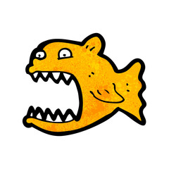 cartoon piranha