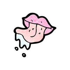 cartoon licking lips