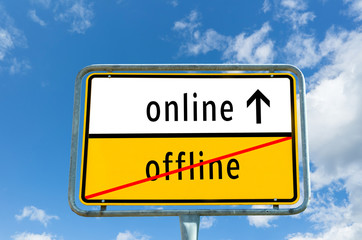 Ortseingangsschild Online 