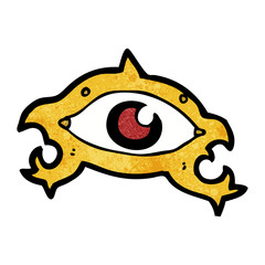 spooky mystic eye cartoon