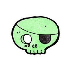 cartoon spooky pirate skull